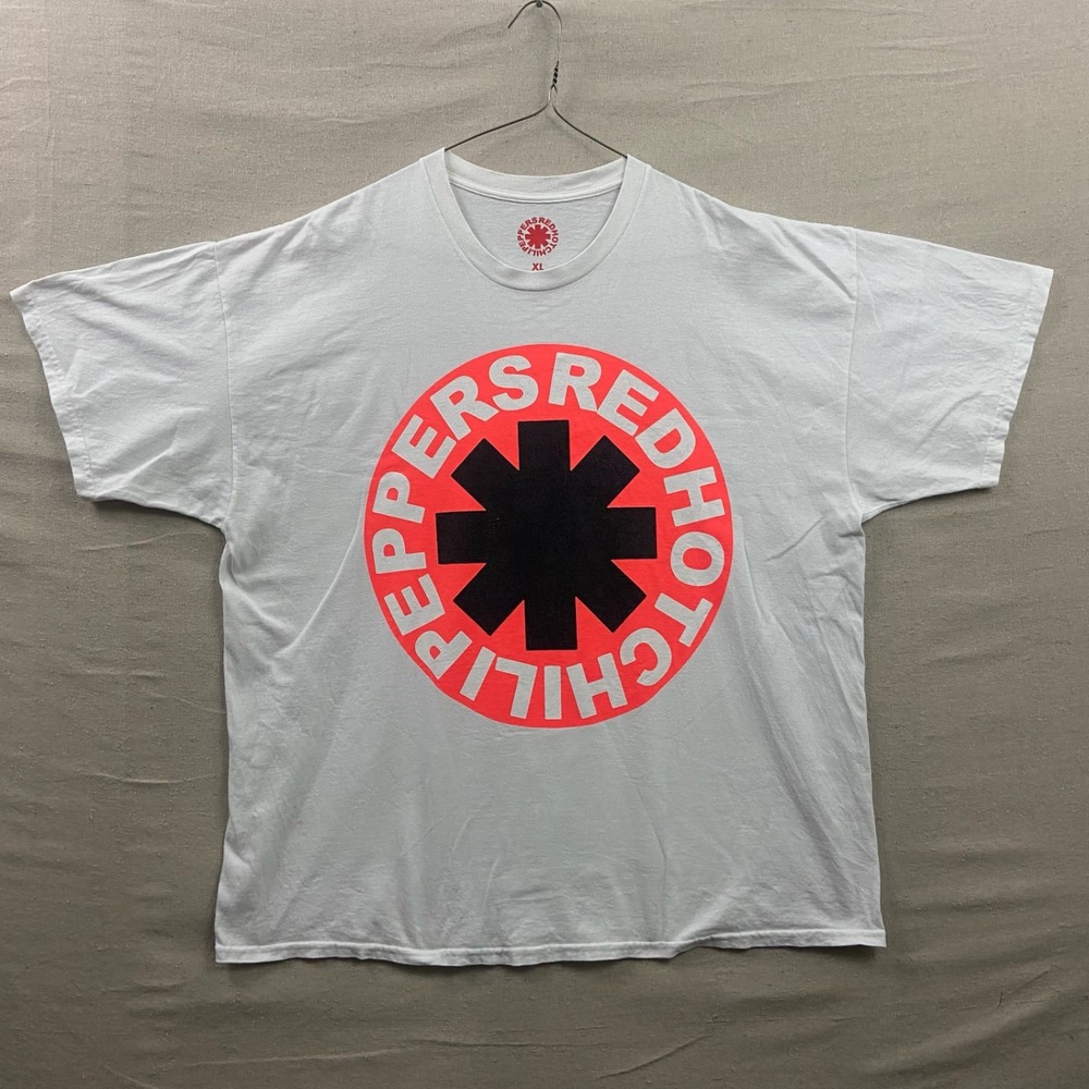 Red Hot Chili‎ Peppers T-Shirt Mens XL White 2022-2023 World Tour Graphic Tee